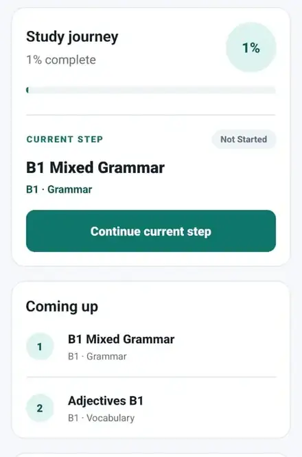 Know what to practise next in the IELTS Precision Android app